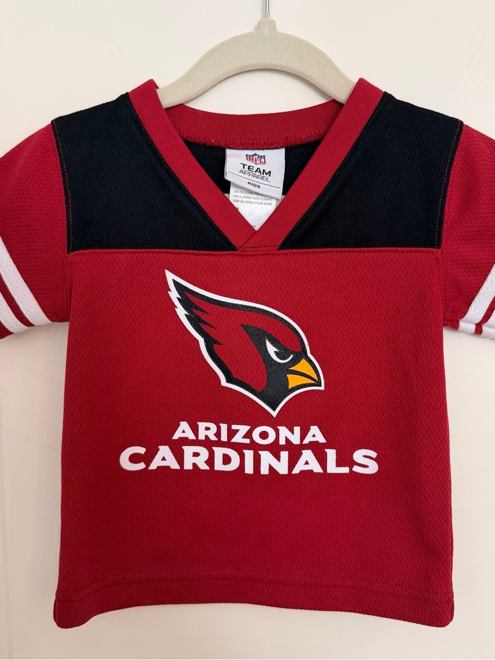 Team Apparel Arizona Cardinals Red and Black Kids Jersey